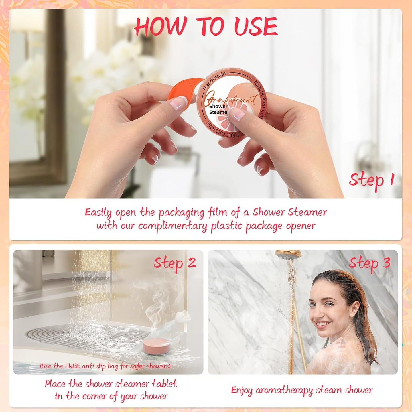 Shower Steamers Aromatherapy 8 Pack - Gifts for Women, Shower Bombs with Essential Oils, Self Care and Stress Relief Stocking Stuffers, Relaxation Birthday Gifts for Women and Men