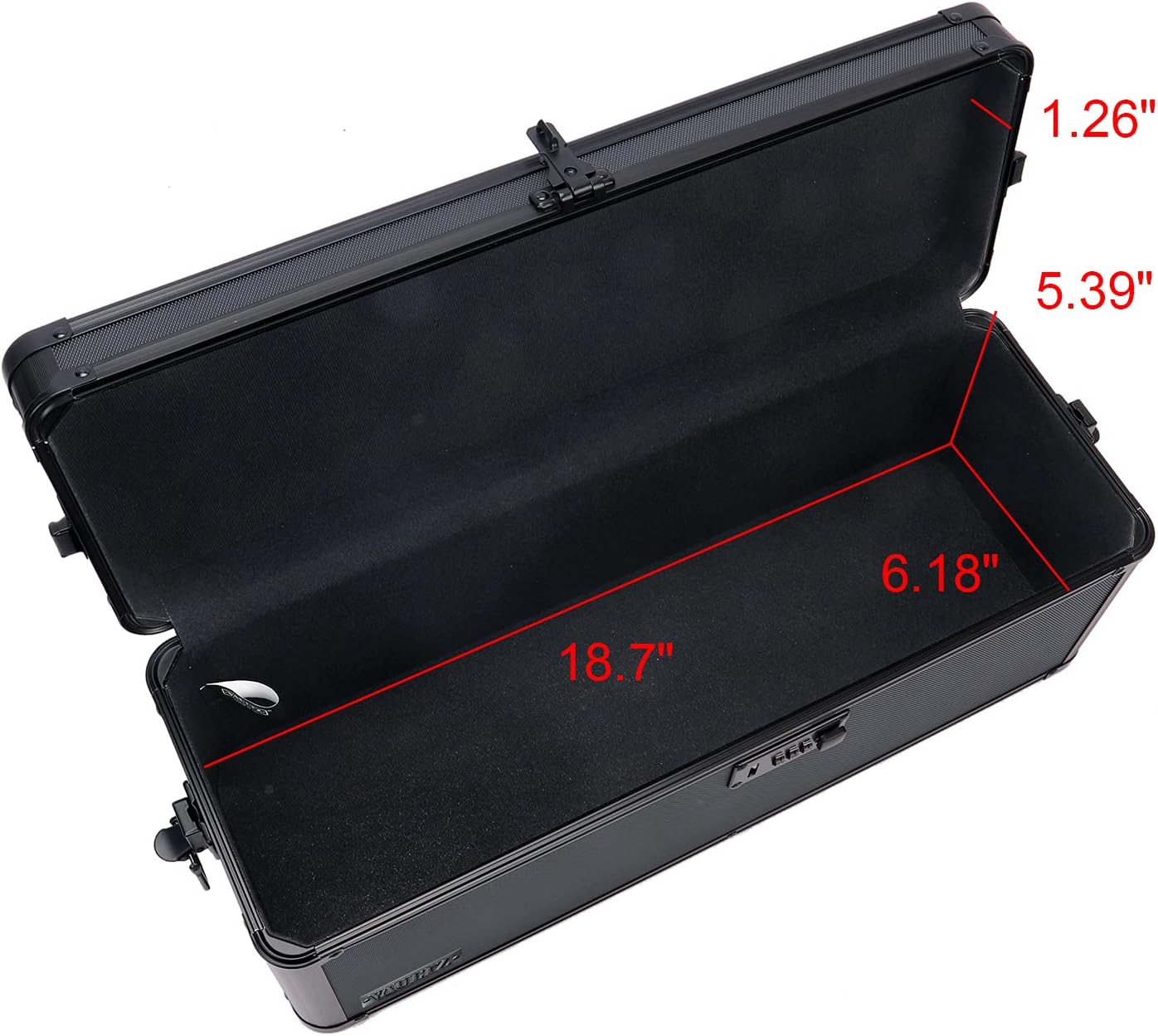 Vaultz Secure Security Lock Boxes - Safe Combination Lock Box, Storage for Documents, Valuables, Medicine & Money - 9.88 x 7.75 x 7 Inch - Black/Chrome