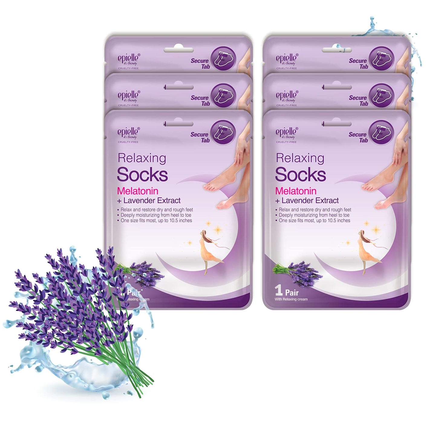 Epielle Foot Peel Mask | 2 Pairs | For Cracked Heels, Dead Skin & Calluses | Smooth & Repair Rough, Dry Skin | Beauty Gift, Spa Day, Gift Set | Korean Skincare