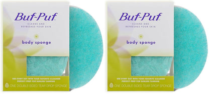Buf-Puf Body Sponge, Bath Sponge, Dermatologist Developed, Cleanses Skin of Dirt, and Excess Oil, Reusable, Exfoliating, 1 Count