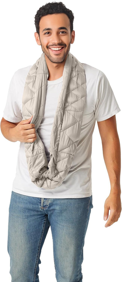 PYVOT Weighted Infinity Scarf, 3 lb Sensory Shoulder Wrap for Everyday Comfort