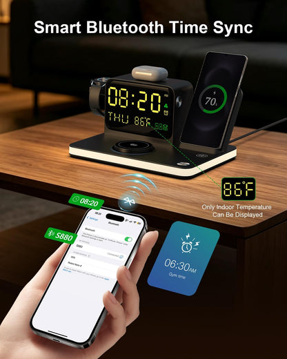 7-in-1 Wireless Charging Station 25W Qi2.2 Charger for Apple Samsung Device