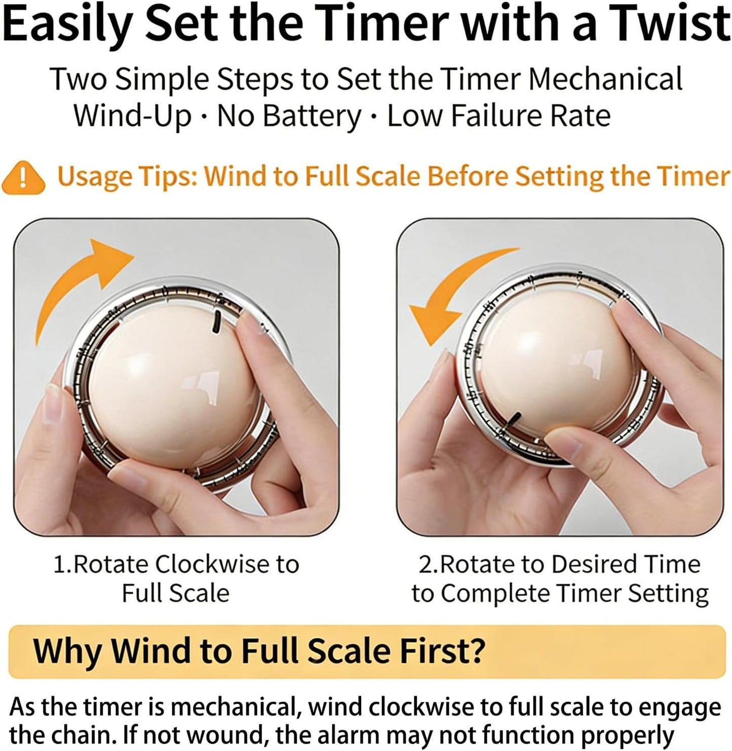 Planet Mechanical Visual Timer, 60-Minute Wind Up Analog Timer, No Batteries Loud Alarm, ABS Retro Kitchen Timer for Cooking,Baking,Egg Boiling,Gym,Workout,Study,Pomodoro,Large Dial Desk Clock