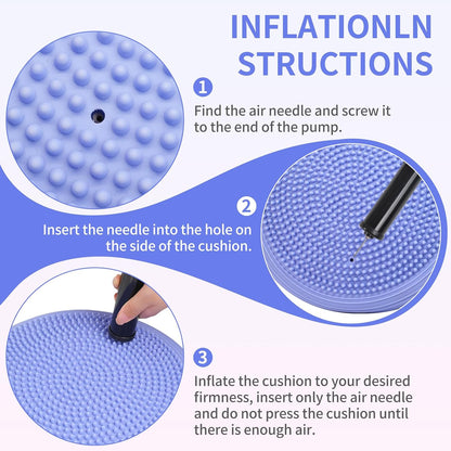 Wobble Cushion Wiggle Seat Balance Disc Board for Sensory Seating, Flexible Balance Pad for Posture & Core Training, Stability Wobble Disc for Home Office Gym and Physical Therapy