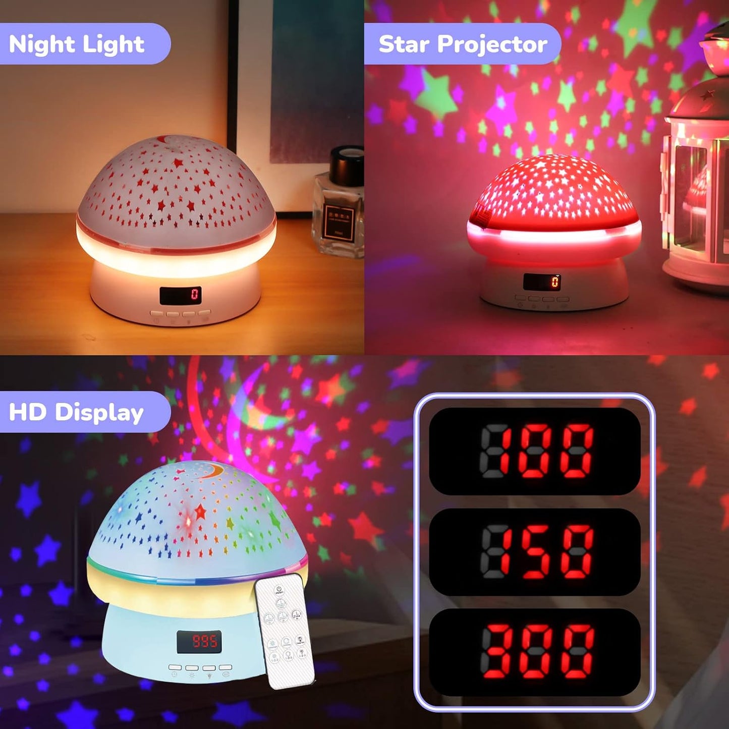 MINGKIDS Toys for 3-8 Year Old Girls Boys,Star Night Light Projector with Hard Projection Cover, Timer&Rotation,2-9 Year Olds Kids Chritsmas Birthday Gifts