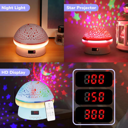 MINGKIDS Toys for 3-8 Year Old Girls Boys,Star Night Light Projector with Hard Projection Cover, Timer&Rotation,2-9 Year Olds Kids Chritsmas Birthday Gifts