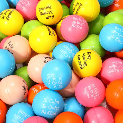 Jenaai 100 Pcs Motivational Fidget Balls, Inspirational Gifts, 6 Colors