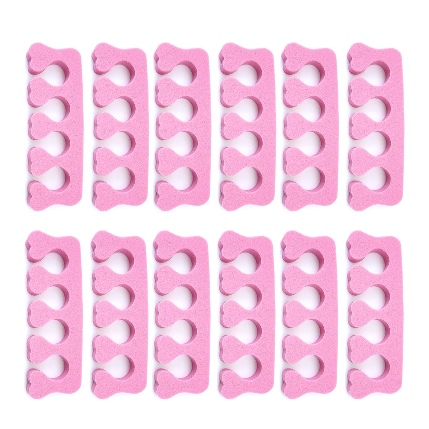 Quacc 12pcs Sponge Toe Separators Soft Finger Separators Toe Divider Spacer for Polishing Pedicure Manicure Coating Gel Painting Nail Art Beauty Accessories