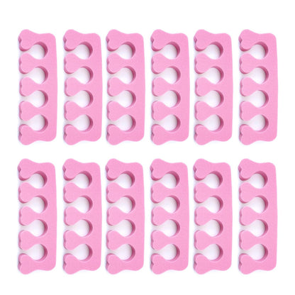 Quacc 12pcs Sponge Toe Separators Soft Finger Separators Toe Divider Spacer for Polishing Pedicure Manicure Coating Gel Painting Nail Art Beauty Accessories