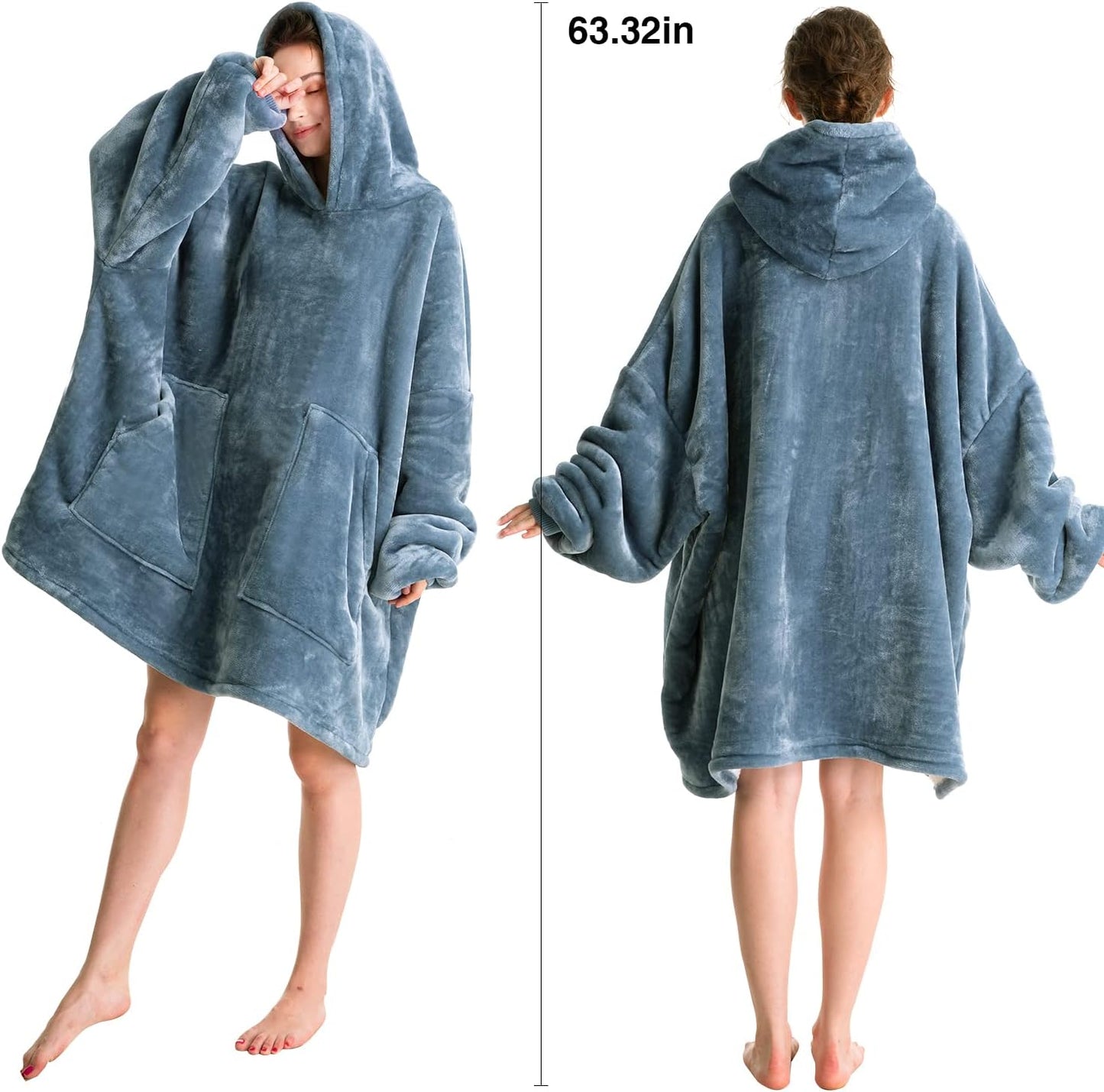 Aemicion Strawberry Blanket Hoodie,Oversized Sherpa Wearable Hooded Blanket,Warm Cozy Sweatshirt Gifts for Women Girls Adult