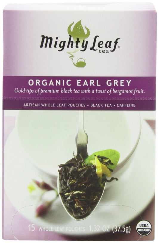 Mighty Leaf Earl Grey Black Tea 45 Pouches Premium Earl Grey Black Tea