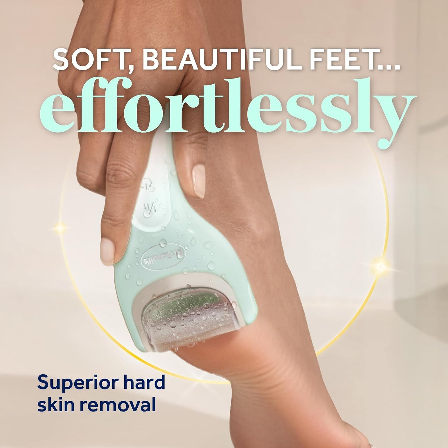 Dr. Scholl's Pedi Perfect Electric Foot Callus Remover, Waterproof, Rechargeable with x2 Roller Heads, Removes Hard Skin for Soft Beautiful Feet, 90 Minute Run Time, Dust Catcher, Pedicure Tools
