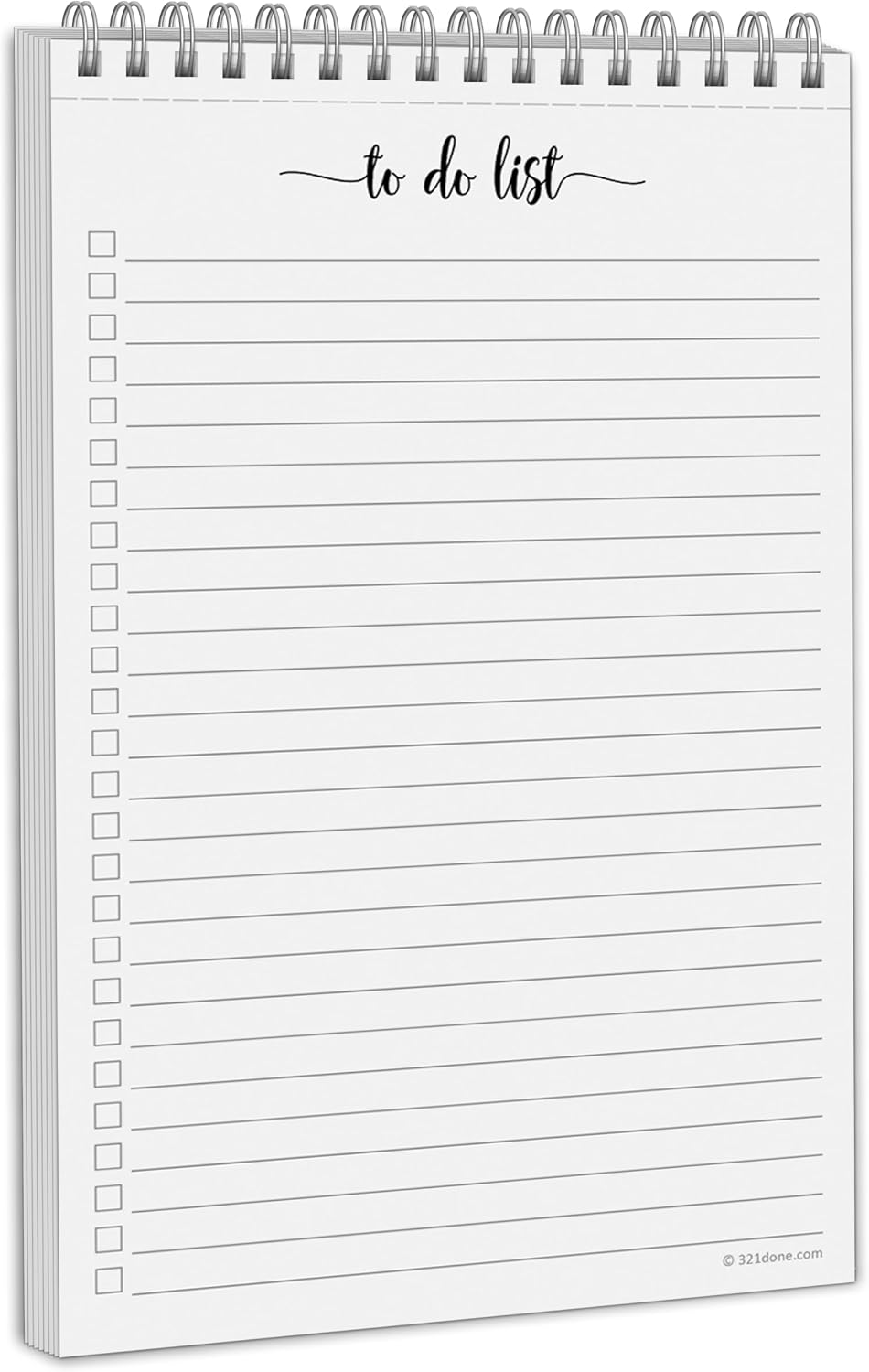 321Done To Do List Notepad, 5.5x8.5 Inches, 50 Sheets, College Ruled
