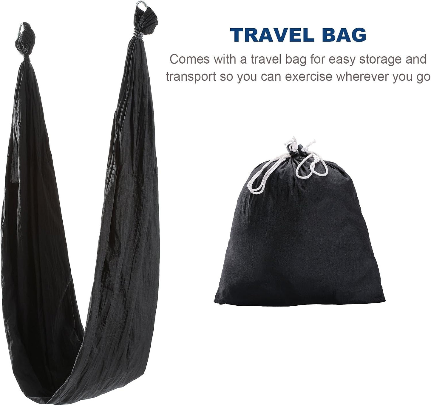 ZELUS Aerial Yoga Swing Sling Strong Yoga Hammock Kit Set Trapeze Inversion Equipment Include 2 Extensions Straps and Ceiling Mounting Kit