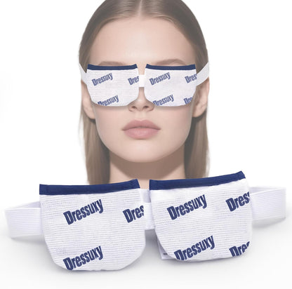 Heated Eye Mask & Microwavable Eye Compress | Gentle Steam Heat for Eye Comfort 1pc Cotton White