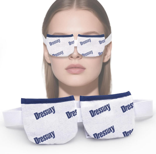 Heated Eye Mask & Microwavable Eye Compress | Gentle Steam Heat for Eye Comfort 1pc Cotton White