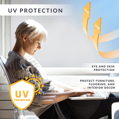 Blackout Light Effects Window Privacy Film by Artscape - Light Blocking Blackout Film, Static Cling, Full Coverage Privacy, Light Control, Helps Create a Calm, Focused Space - 17.72 x 72 Inch
