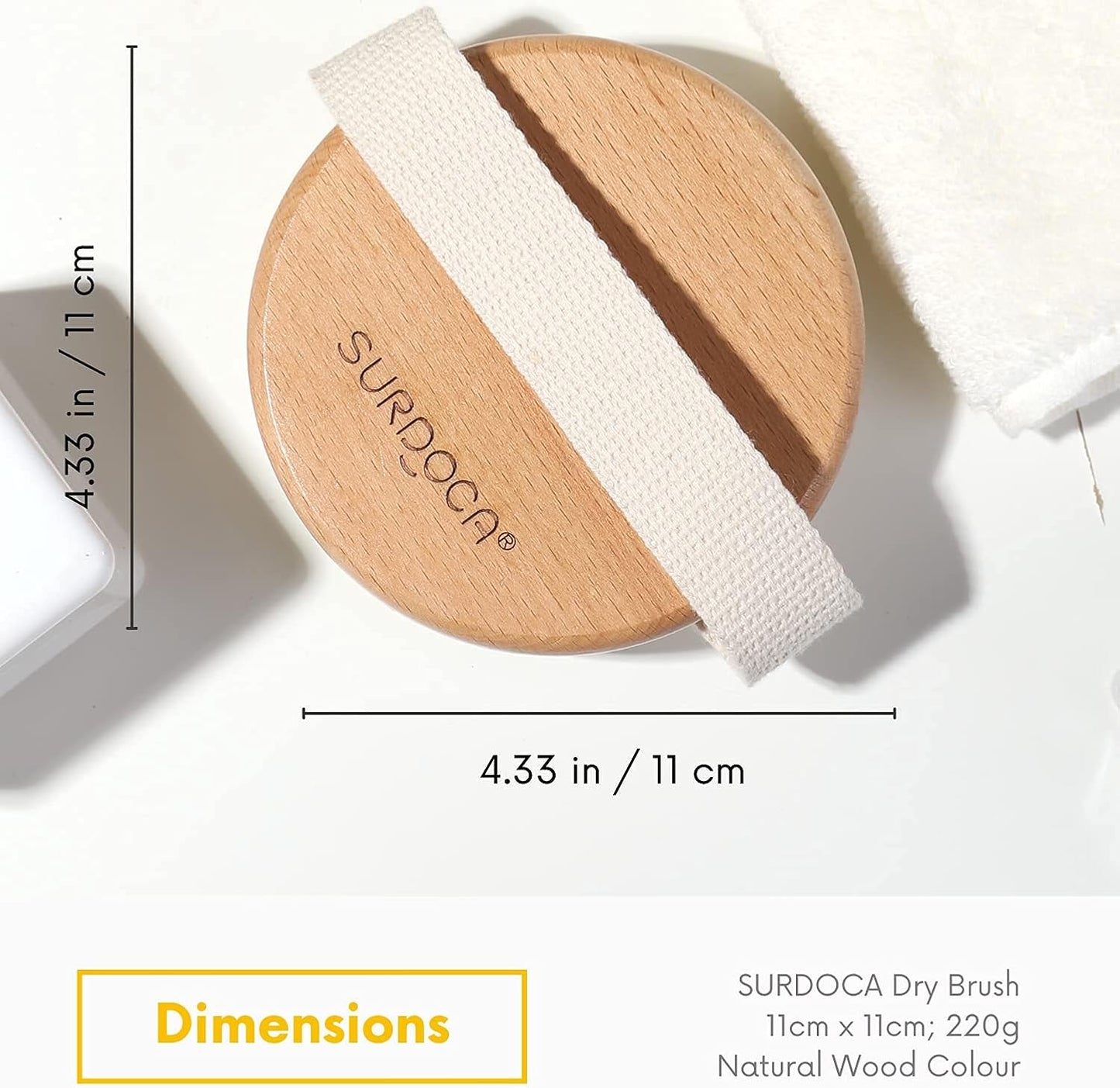 SURDOCA Dry Brush, Body Exfoliating Scrubber, Bath Shower Brushes for Improve Circulation, Cellulite and Lymphatic Remover