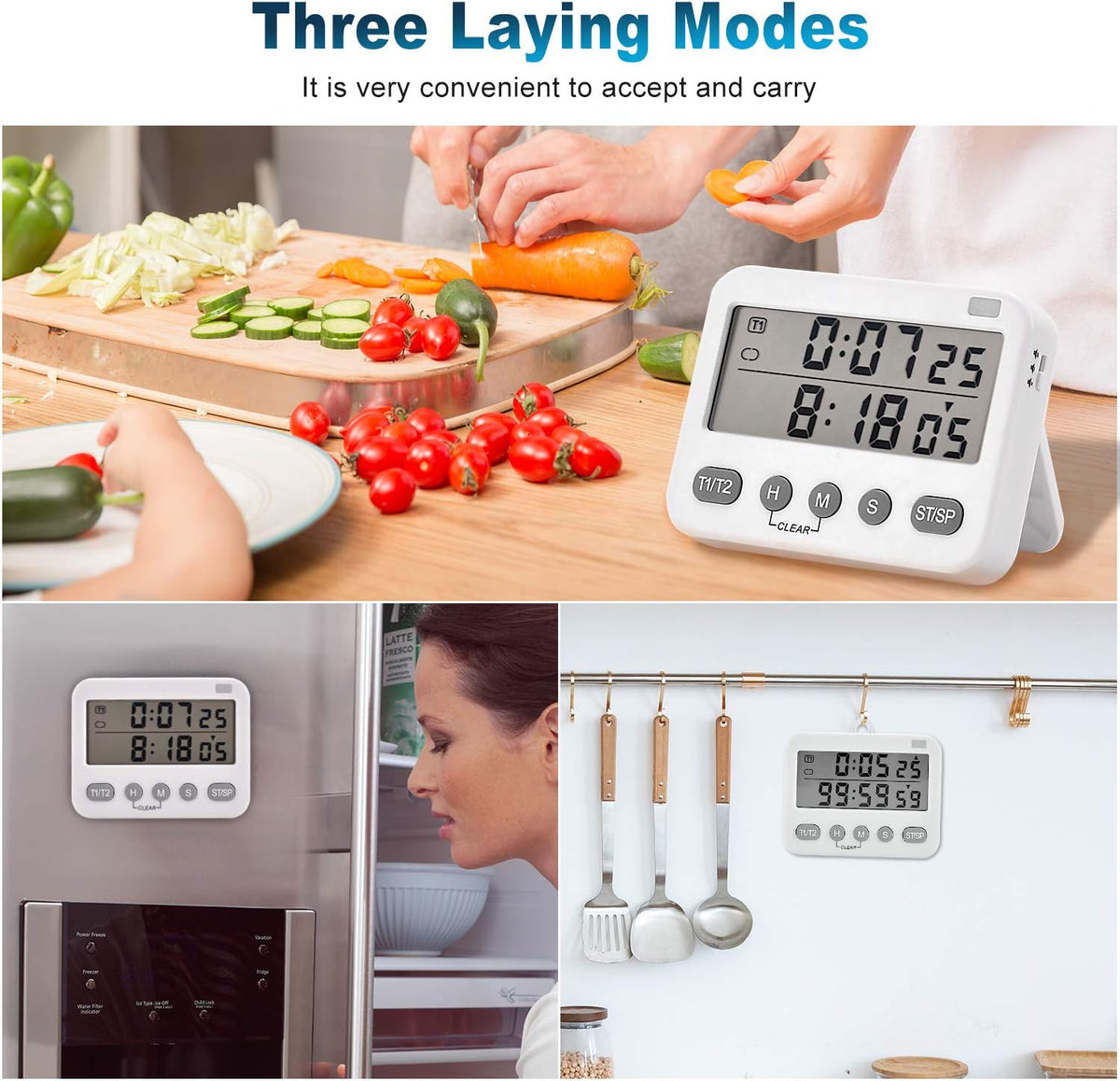 Pomodoro 25, 5 Minute Adjustable Productivity Timer White