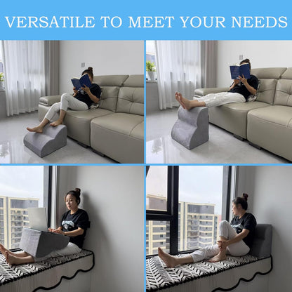Foot Rest for Under Desk at Work.Multifunctional 3-Tier Foot Stool,with Washable Footrest.for Under Desk,Office Chair Gaming Chair & Sofa,Leg Elevation Pillow,Supports Posture -Dark Grey