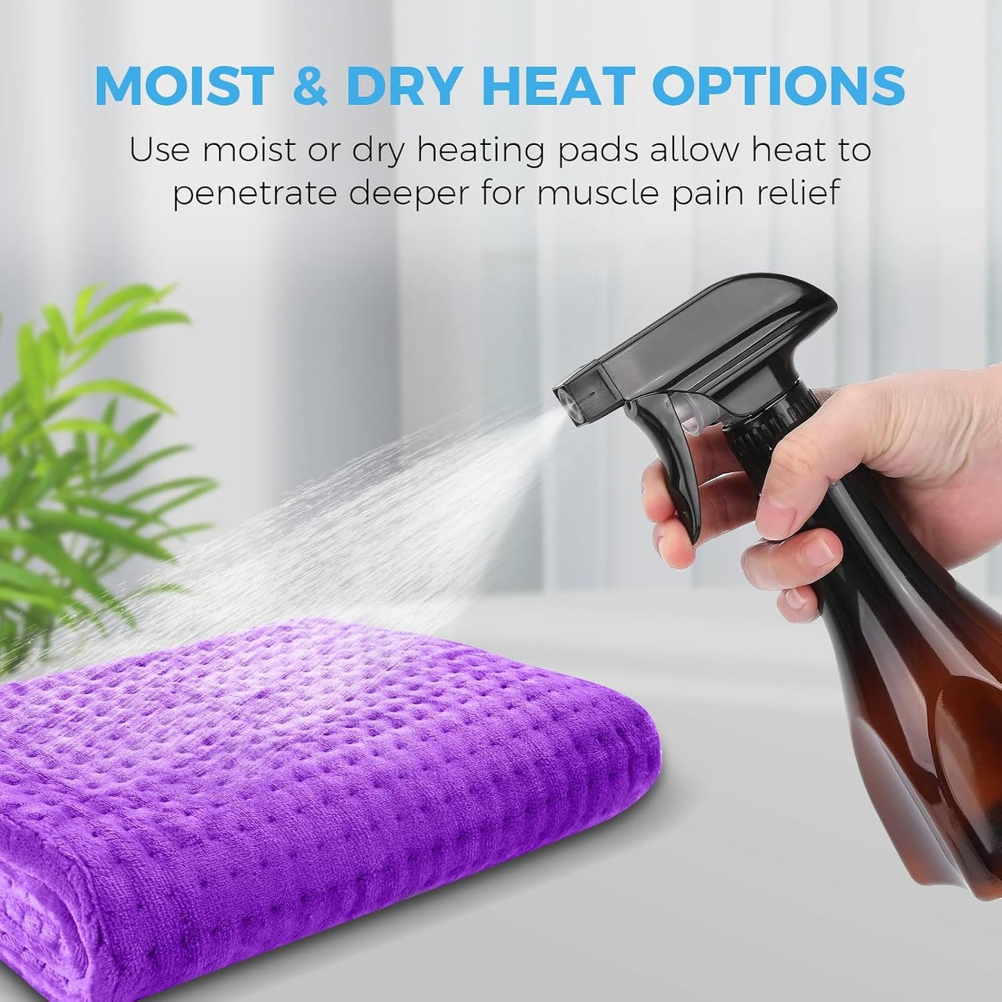 NOWWISH Heating Pad for Back, Period Cramps, Neck and Shoulder, 12x24 Inches Electric Throw with 6 Heat Settings, Timer and Auto Shut Off, Machine Washable, Birthday Gifts for Women Men, Grey