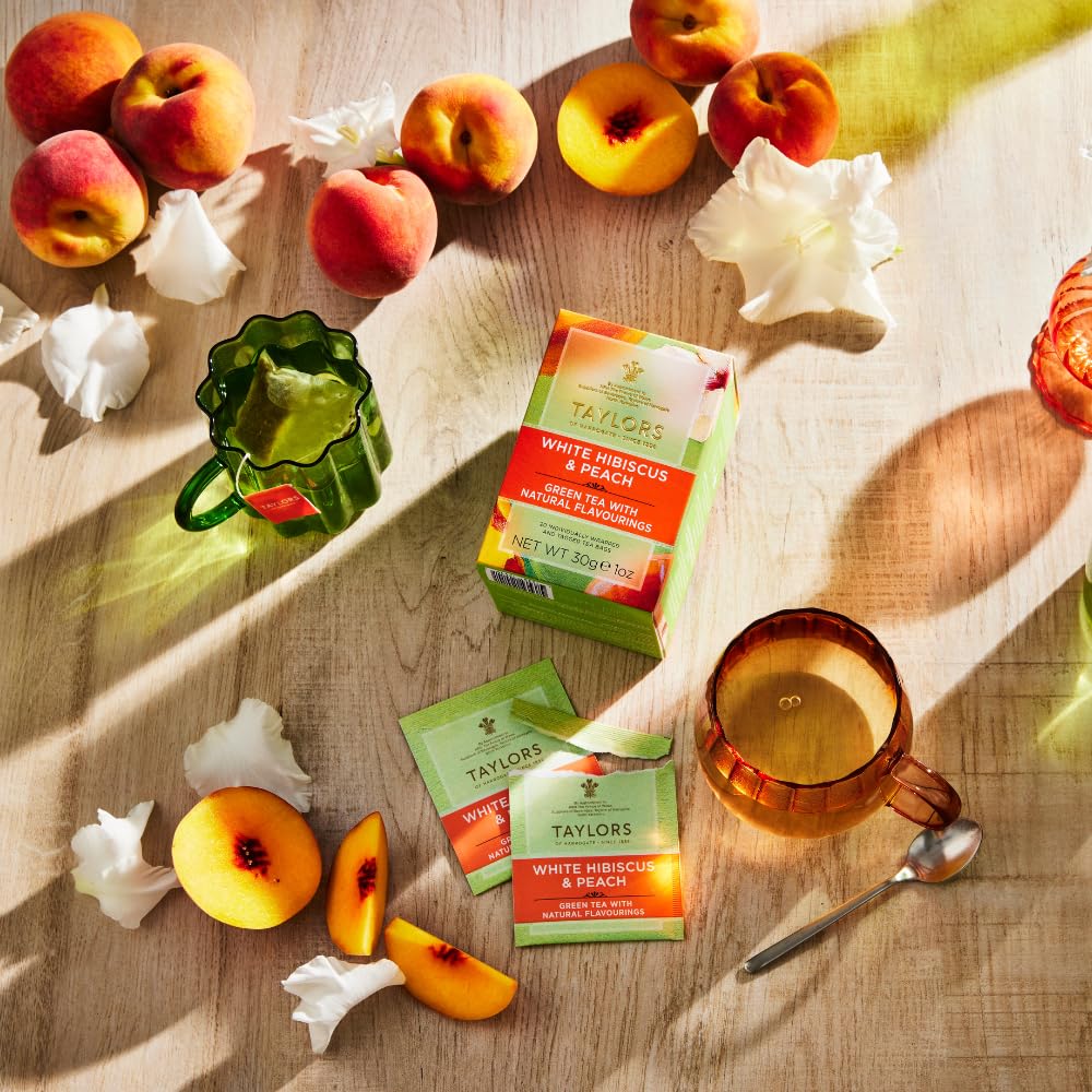 Taylors of Harrogate White Hibiscus & Peach Tea Bags, 20ct (Pack of 1)