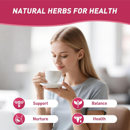 Jiaoming Fertility Tea for Women, Be An Easy Mama to Help With Conception Ovulation, Chinese Natural Herbal Female Hormone Balance Teabags