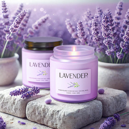 Scented Candle Gift Set, Soy Candles for Women, Sleep Candles for Home Scented, 2 Pack Aromatherapy Candle for Relaxing, Sleep, Stress Relief & Home Decor