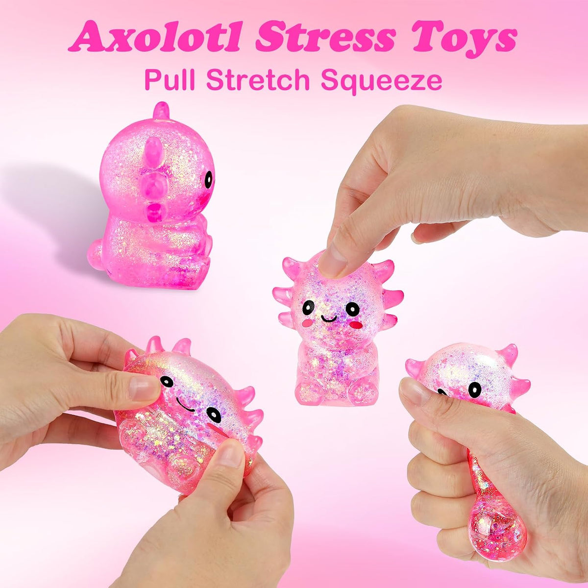 Axolotl Stress Balls for Adults, Squishy Axolotl Figurines Sensory Ball