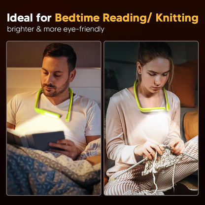 Reading Light, Rechargeable Neck Light, Stepless Dimming Book Light