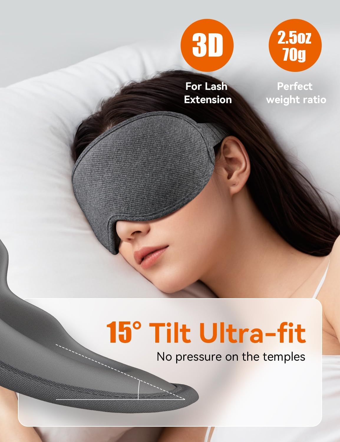 Sleep Mask, EVA BELLE Heated Eye Mask, Electric Sleeping Eye Mask, Warm Eye Compress Mask for Stye Relief, Adjustable Temperature & Timer, Electric Eye Heating Pad for Men Women-Graphene Heating