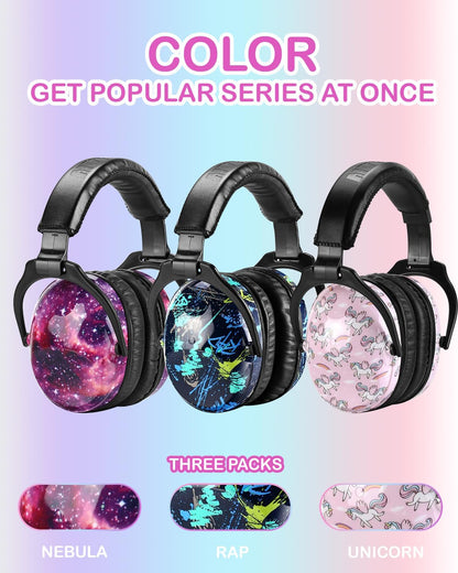 ZOHAN EM030 Kids Ear Protection, Noise Cancelling Headphones Ear Muffs for Autism Sensory, Safety Noise Reduction Hearing Protection for Monster Truck/Concerts/Fireworks/Air Shows