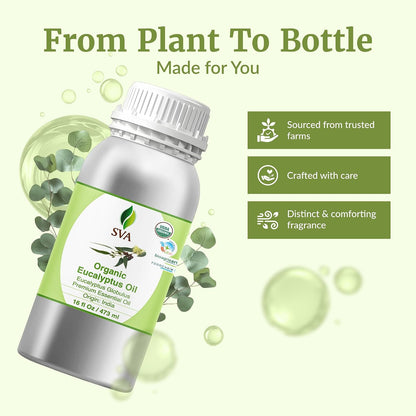 SVA Lavender Essential Oil 4 Fl Oz – for Diffuser, Skin & Hair Care – Ideal for Massage & DIY Blends – with Dropper