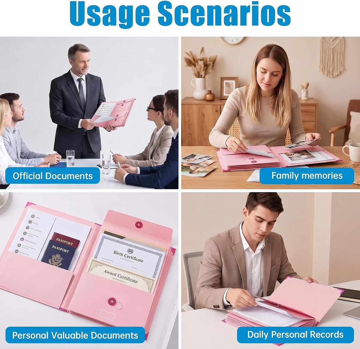 in Case I Die Binder with Labels – Important Document Organizer for Families, End of Life Planner & Estate Planning Folder for Final Wishes, Medical & Home Records (Pink)