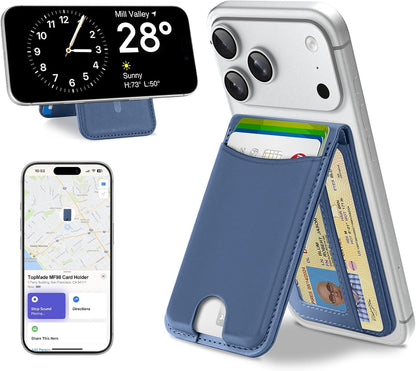 TopMade for MagSafe Wallet Works with Find My, Strongest Magnetic Wallet