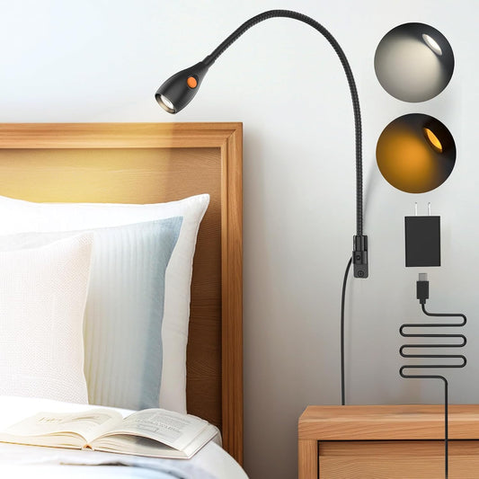 Wall Mounted Reading Light, Headboard Light with Lamp Head Switch