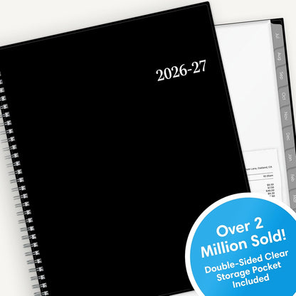 Blue Sky 2026-2027 Weekly and Monthly Academic Year Planner Calendar, July 2026 - June 2027, 8.5" x 11", Flexible Cover, Wirebound, Laminated Tabs, Enterprise