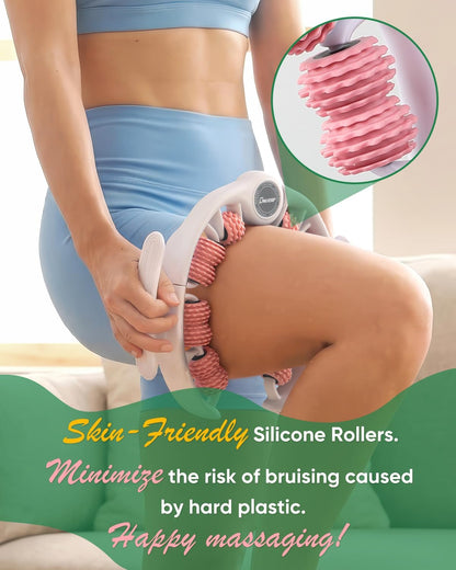 ONUEMP Cellulite Massager Roller, Cellulite Remover Muscle Roller, Fascia Massage Tool for Thigh, Leg, Waist - Anti-Celulitis, Lymphatic Drainage, Body Sculpting, Deep Tissue Pain Relief