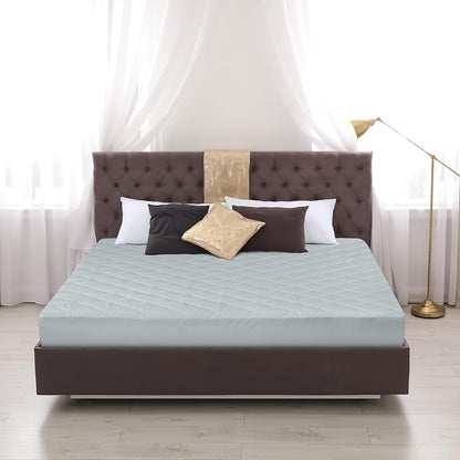 Quilted Fitted Mattress Pad, Queen Mattress Protector Topper with Deep Pocket Stretches up to 16 Inches, Machine Washable Mattress Cover by Utopia Bedding (White)