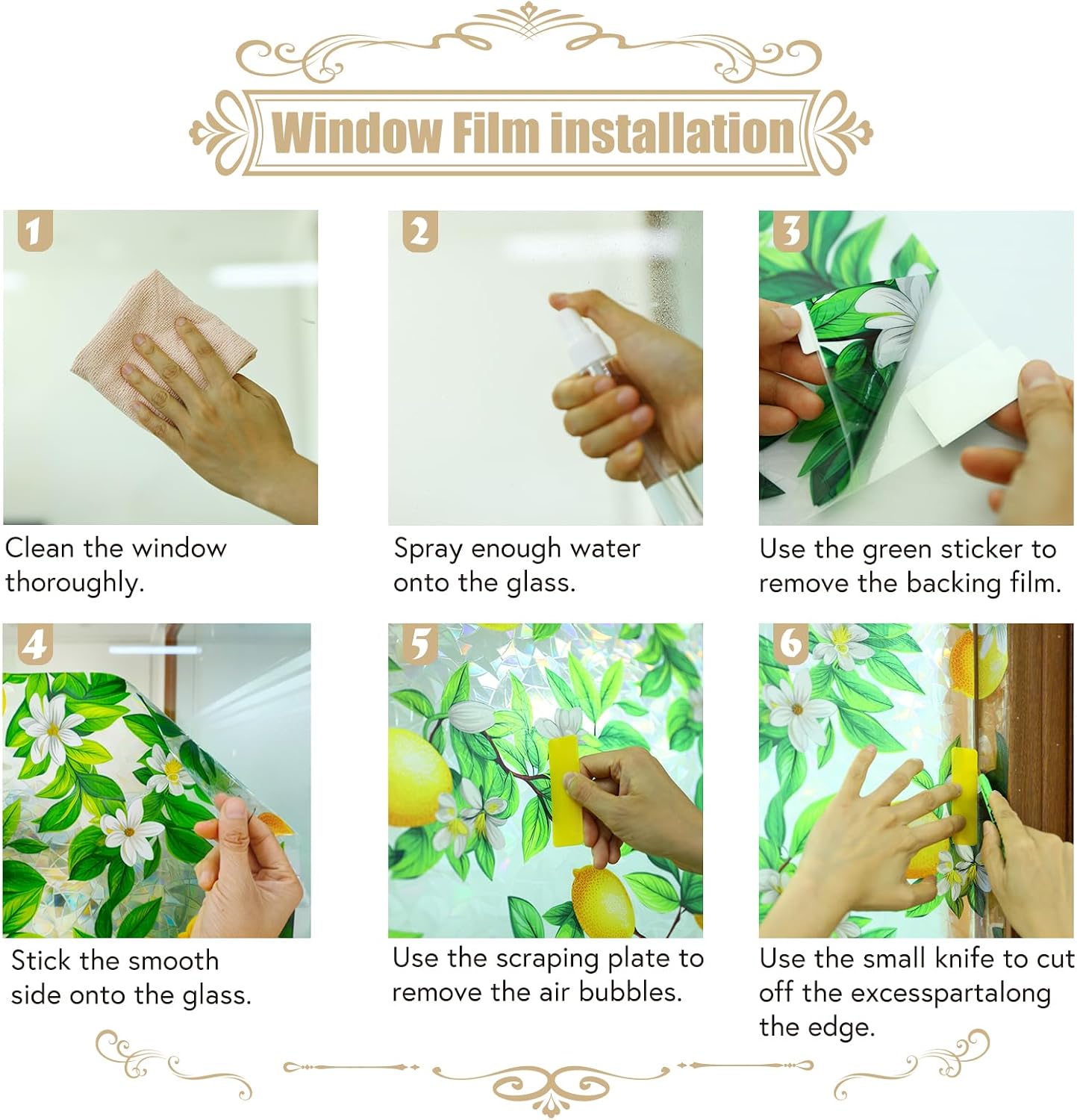 Frosted Glass Window Film, Decorative Sun Heat Blocking,Anti UV Save Energy