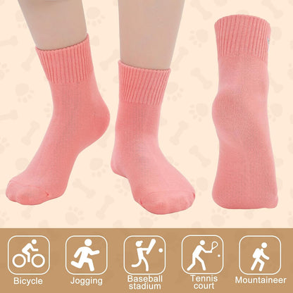 Eurzom 10 Pairs Socks Womens Crew Elastic Ankle Length Cotton Socks Aesthetic Cute Lightweight Low Cut Gifts for Women - Colors A