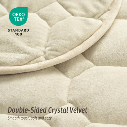 Wemore Weighted Lap Blanket 7lbs for Adults, Small Weighted Blanket Throw for Travel, Soft Weighted Lap Pad for Relaxation, Calming, Napping and Sleeping, Machine Washable, Light Grey 29" x 24"