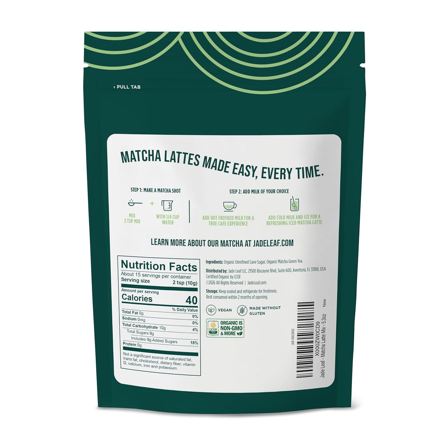 Jade Leaf Matcha Latte Mix, Pumpkin Spice, 91g / 3.2oz