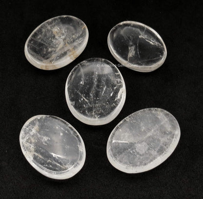 Amazing Gemstone Labradorite Thumb Worry Stone, Anxiety Stone, Healing Crystals - Piedra Crystal Fidget for Gift, Meditation, Calming, Relaxation, Stress Relief - Colors C