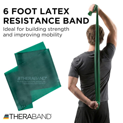 THERABAND Professional Resistance Bands Set, 7 Pack 6 ft Exercise Bands for Working Out, Stretch Bands for Physical Therapy, Pilates & Full Body Workout, Levels 1–7
