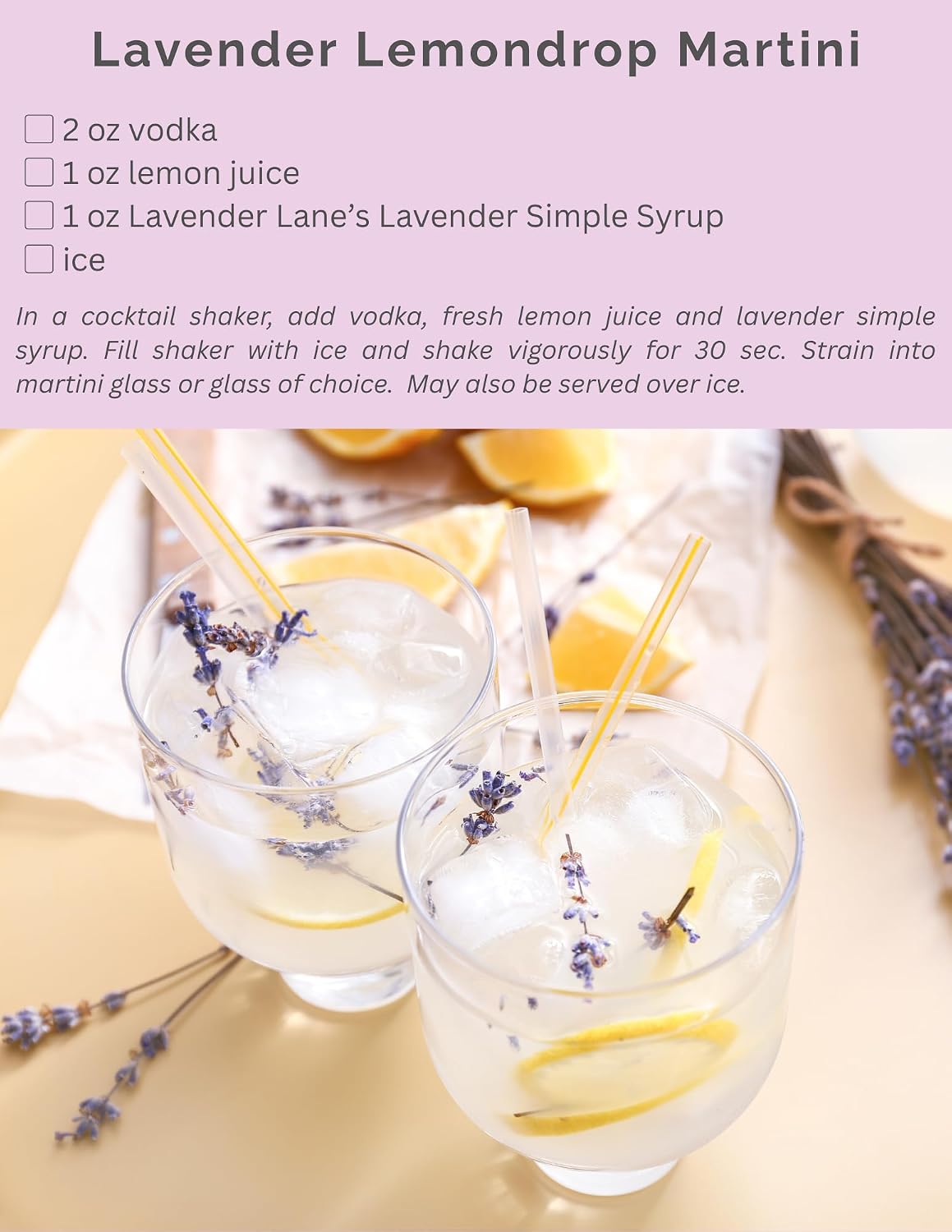 Lavender Lane Lavender Syrup, 9 oz - USA Lavender Farm, Organic Lavender, Small Batch, For Coffee, Tea, Cocktails, Cooking