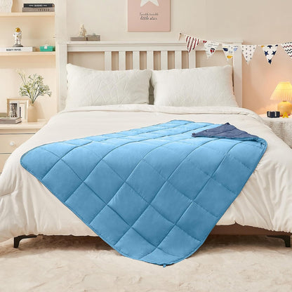 yescool Weighted Lap Pad 2 Pounds Weighted Lap Blanket, Space Plane Small Weighted Blanket, Weighted Throw Blanket Gifts for Travel Indoor Outdoor, 20"x30"