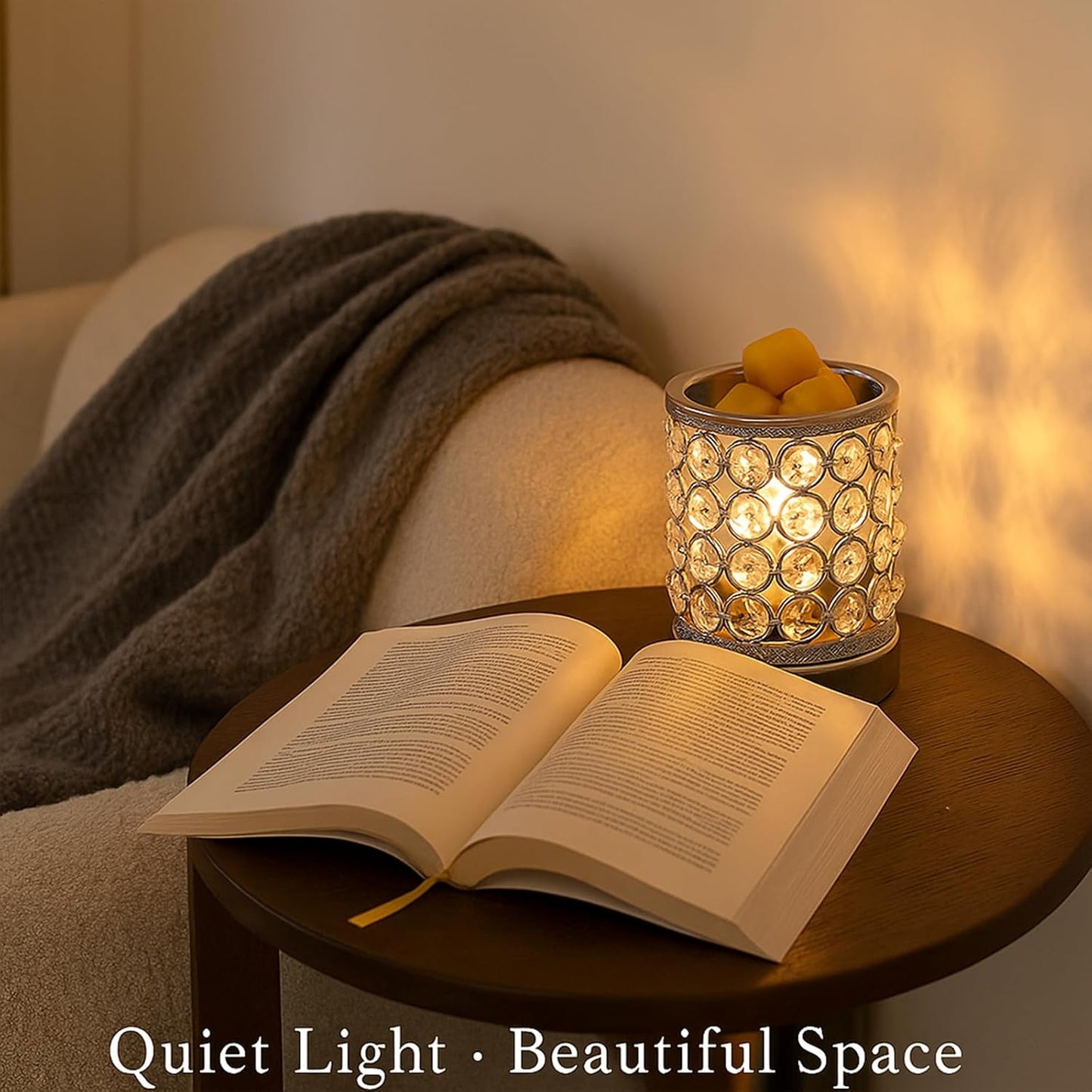 Leyoue Electric Crystal Wax Melt Warmer - Bulb Heating, Elegant Crystal Design, Quickly Melts Wax Blocks, Releases Long-Lasting Fragrance, Perfect Candle Wax Burner and Wax Warmer for Home Decor