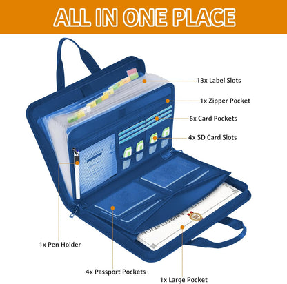 onvvippiv Important Document Organizer Folio Accordion File Organizer