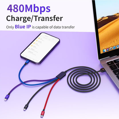 4 in 1 Multi Charging Cable, 5FT Charging Cords for Multiple Devices